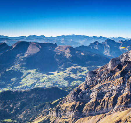 panoramic view of the Dolomites, Italy, Europeの写真素材