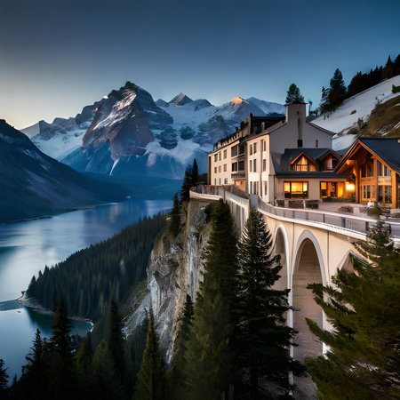 Swiss alps mountain village in Switzerland, Europe. Beauty world.の素材