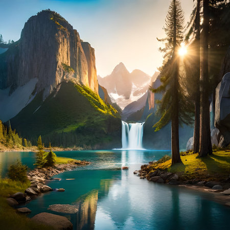 Yosemite National Park, California, United States of America.の素材