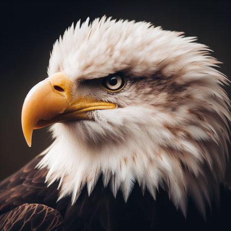 Bald Eagle portrait. American Eagle. Bird of Prey.の素材