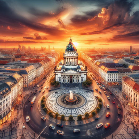 St. Isaac's Cathedral in St. Petersburg at sunset, Russia.の素材