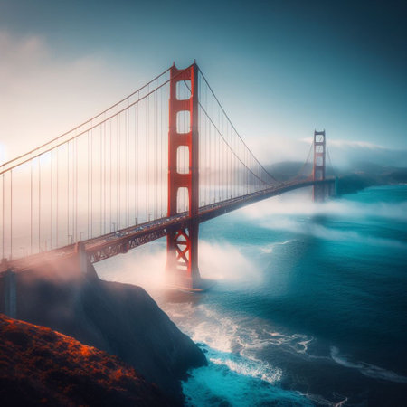 Golden Gate Bridge, San Francisco, California, United States of Americaの素材