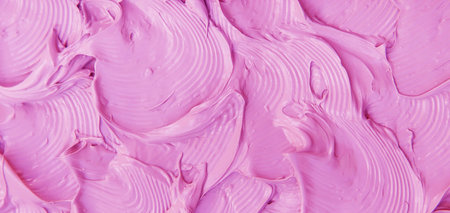 Pink cosmetic texture as background, top view. Cosmetic creme texture