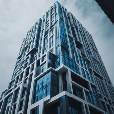 Modern office building skyscrapers. Business concept. Architectural background.の素材