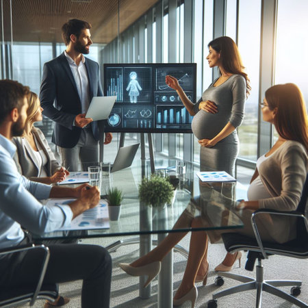 Group of business people working together in office. Business people working together in office.の素材