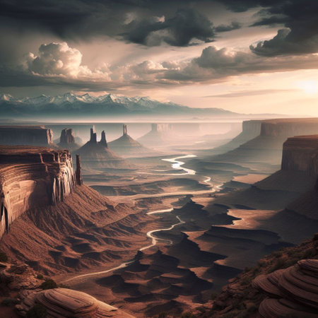 Canyonlands National Park at sunset, Utah, United States.の素材