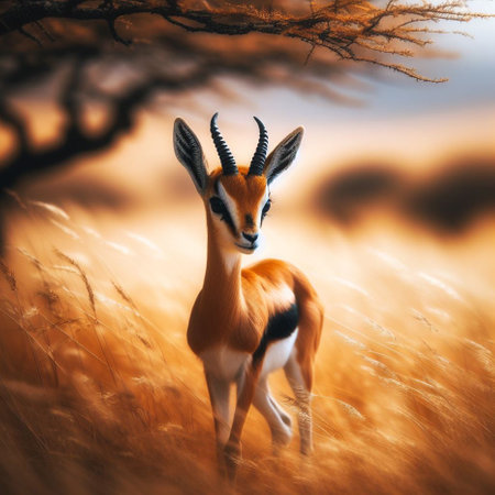 Springbok antelope (Gazelle gazella)の素材