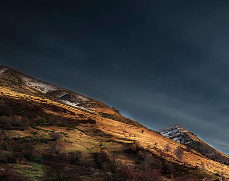 Beautiful Winter landscape image of Snowdonia National Park in Wales