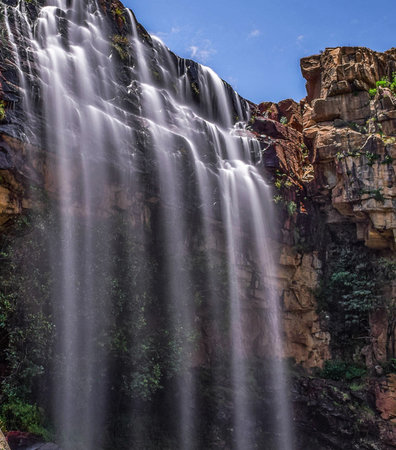 Waterfall in the deep forest of the Grand Canyon National Park, Arizonaの写真素材