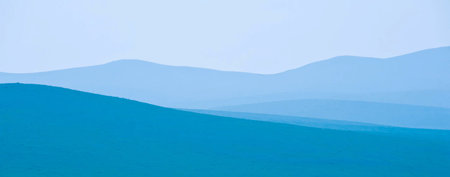 Landscape with mountains and blue sky. Nature background. Abstract background.の写真素材
