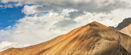 Panorama of the mountains in Ladakh, Jammu and Kashmir, India
