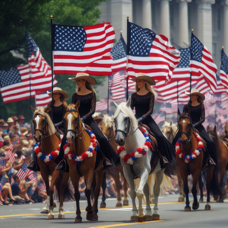 Annual 4th of July Parade in New York, USA.の素材