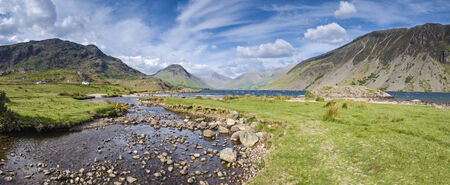 View of Wast Water towards the screes of Yewbarow and Great Gable in the Lake District.