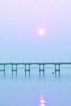 The morning at the riverの写真素材