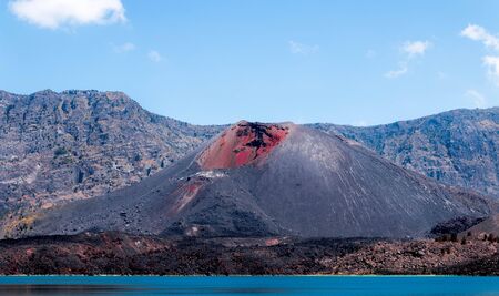 Indonesia mount rinjani volcanoの写真素材