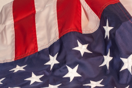 United states of America flag red white and blue folded
