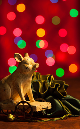 Christmas Decoration with Bokeh lightsの写真素材