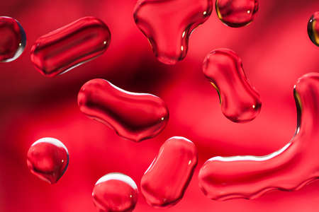 abstract water drop design against a distorted bokeh の写真素材