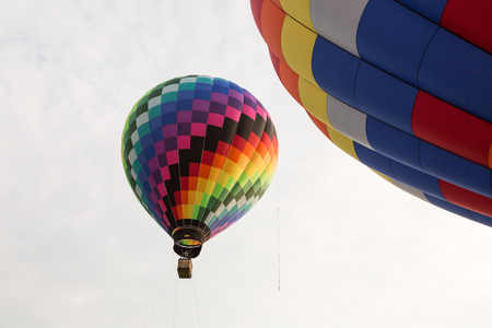 Hot air balloon festival in north georgia mountainsの写真素材