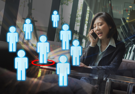 Job candidate search for career position and unique skills.  HR department looking for human resources and the best candidate with top skillset.の写真素材