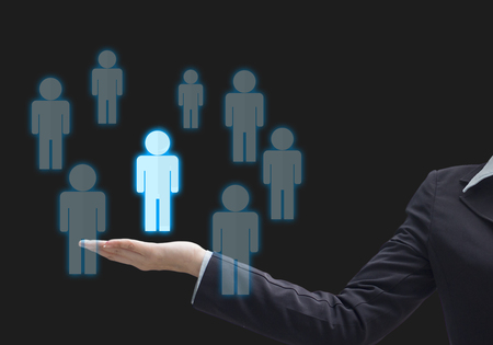 Job candidate search for best person to fill job position for career growth.  Skill oriented candidate with strong resume and top interview skills.の写真素材
