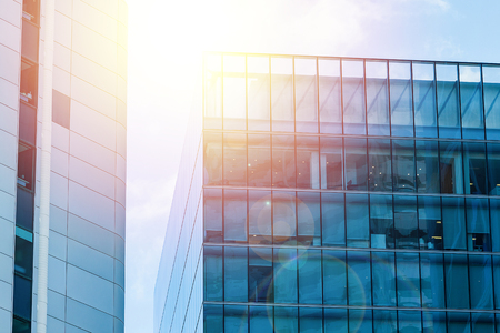Big business with modern office building for finance or industry competition.  Success concept with copy space.の写真素材