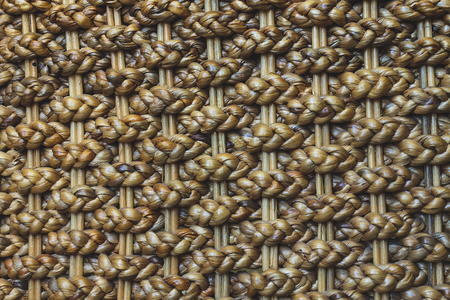 Wicker texture for graphic resources.  Tan brown weaved wicker.の写真素材