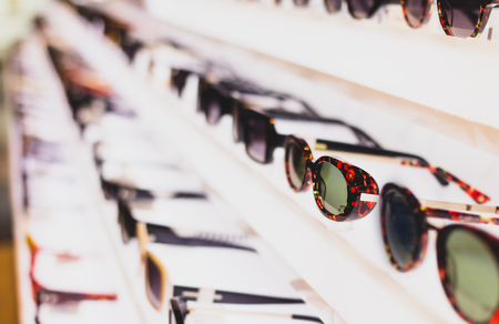 Sunglass eye wear shop and apparel.  Latest trending fashion.の写真素材