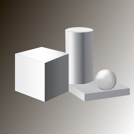 Simple still life from geometric shapesのイラスト素材