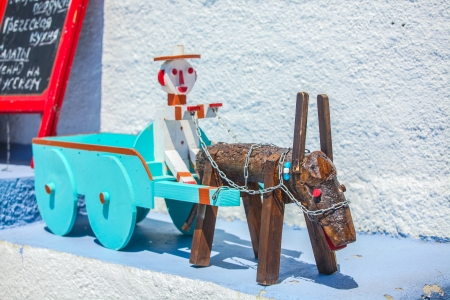 Beautiful charming details for sale on the streets of Santoriniの写真素材