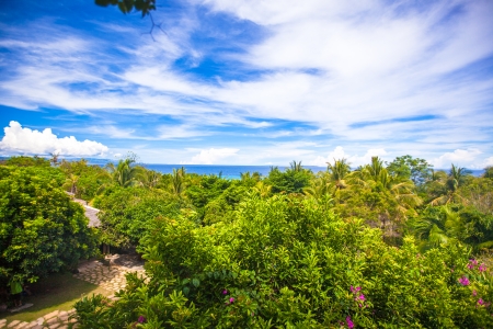 Panoramic views of the ocean from the balconyの写真素材
