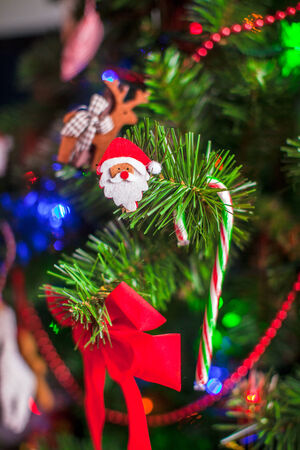 Decorating Christmas treeの写真素材