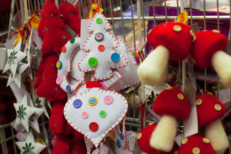Christmas colorful toys for the fur in a supermarketの写真素材