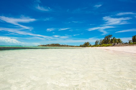 Ideal white beach in the Caribbean islandの写真素材