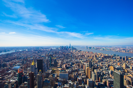 Vew of Manhattan from the Empire State Building, New Yorkの写真素材