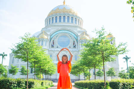 Naval Cathedral of Saint Nicholas in Kronstadt near Saint-Petersburgのeditorial素材