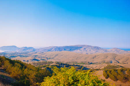 View from Crimea, beautiful mountains and rocks