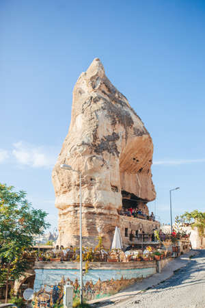 Cappadocia underground city inside the rocks, the old city of stone pillars.