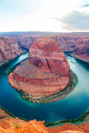Horseshoe Band Canyon in Paje, Arizona. Adventure and tourism conceptの写真素材