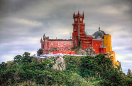Pena National Palace in Sintra, Portugal (Palacio Nacional da Penaのeditorial素材