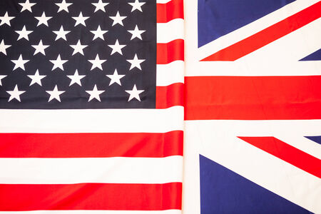 Products partnership of the United States and Great Britain. Two of the flag States to developの写真素材