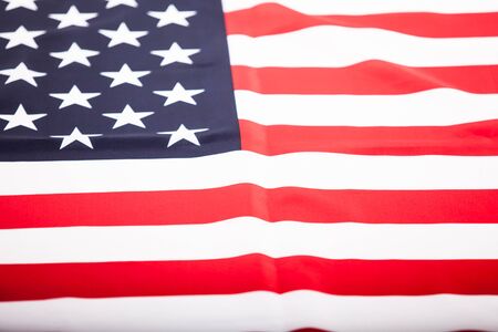 Cloth US flag. Lying flag of the great state.
