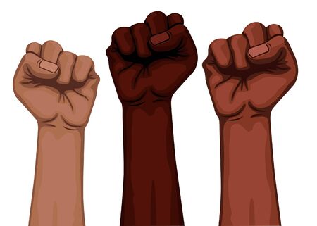 black hands, fist hand, manifestationのイラスト素材