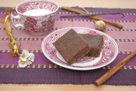 Table decoration with delicious homemade cookiesの写真素材