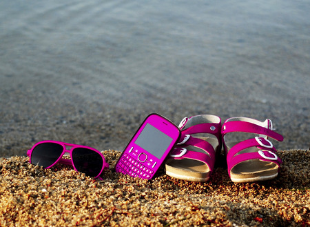 Three basic items needed for the beachの写真素材