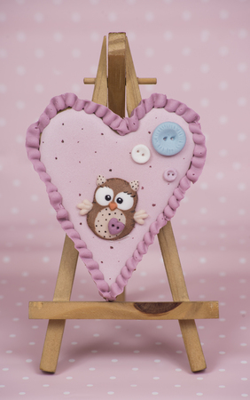 Delicious homemade cookies as a gift for Valentine's dayの写真素材
