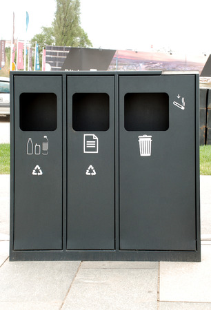 Today's trash basket for recyclingの写真素材