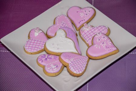 Delicious homemade cookies as a gift for someone specialの写真素材