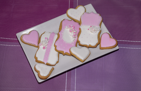 Delicious homemade cookies as a gift for someone specialの写真素材