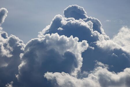 Clear sky with dark stormy cloudsの写真素材